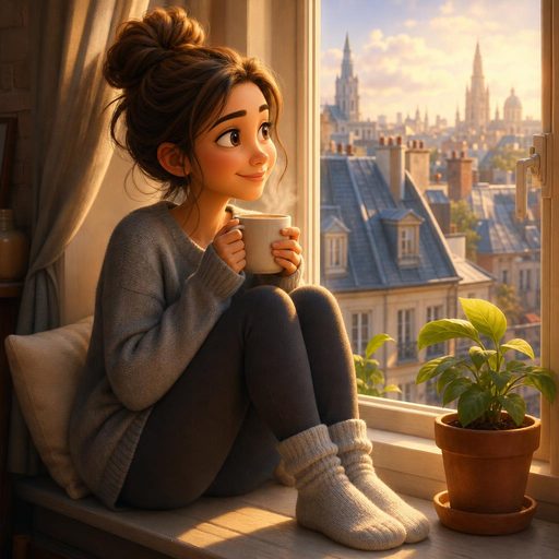 A scene drawn in Disney style