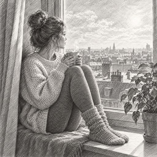 A scene drawn as a pencil sketch